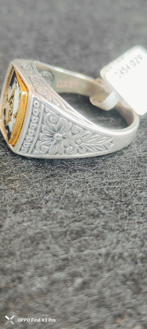 Freimaurer Anelli: Freimaurer Ring Silber, Herrenring, neuwertig, – Nuovo e nell'imballaggio originale da eglisau venduto da szakal 3