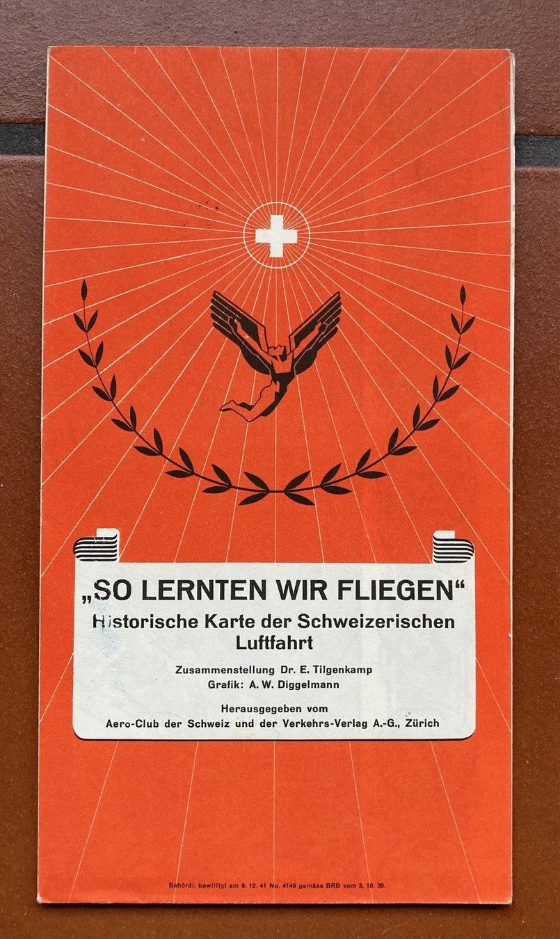 Cartine & Atlanti: Historische Karte der Schweizerischen Luftwaffe – Usato da Orselina venduto da Vrenegonde 1