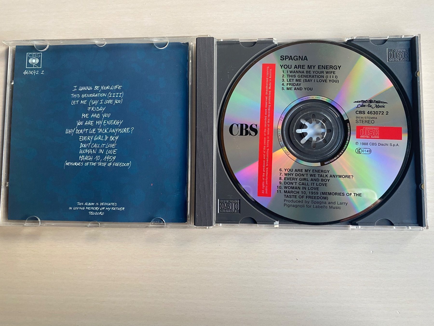 CDs: Spagna - You Are My Energy – Gebraucht aus Oberried Brienz von Chyara 2