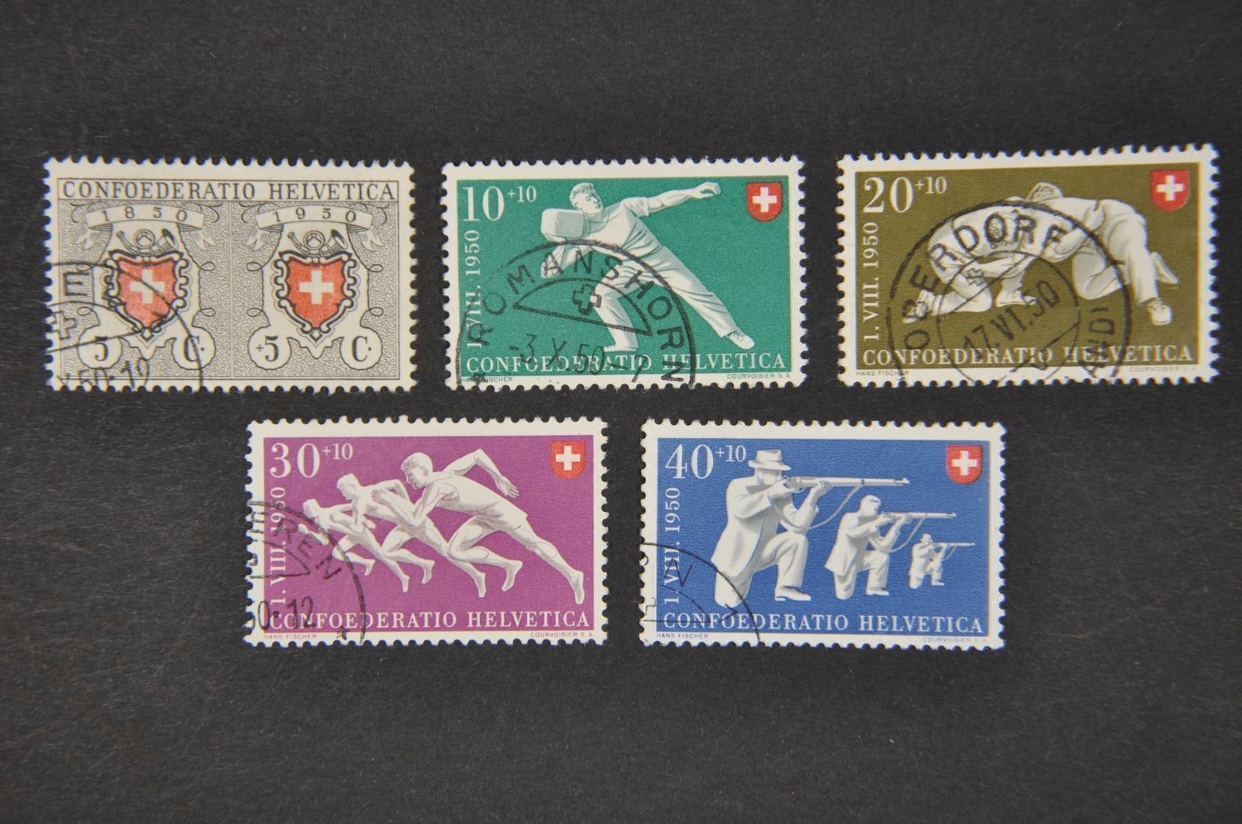 Tutti i francobolli: 1950 PP 46-50 gestempelt – Usato da Wolfhalden venduto da Zinauktion