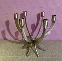 Chandelier design IKEA à six branches en aluminium brossé ✨