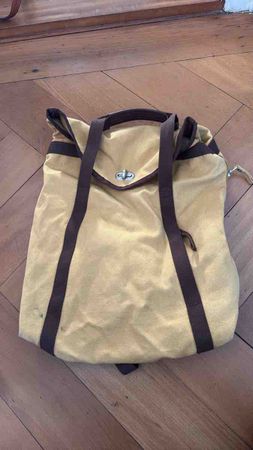 Qwstion Rucksack Stoff gelb braun
