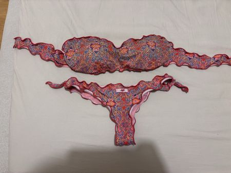 Tezuk bikini. Fascia con glitter e slip brasiliana