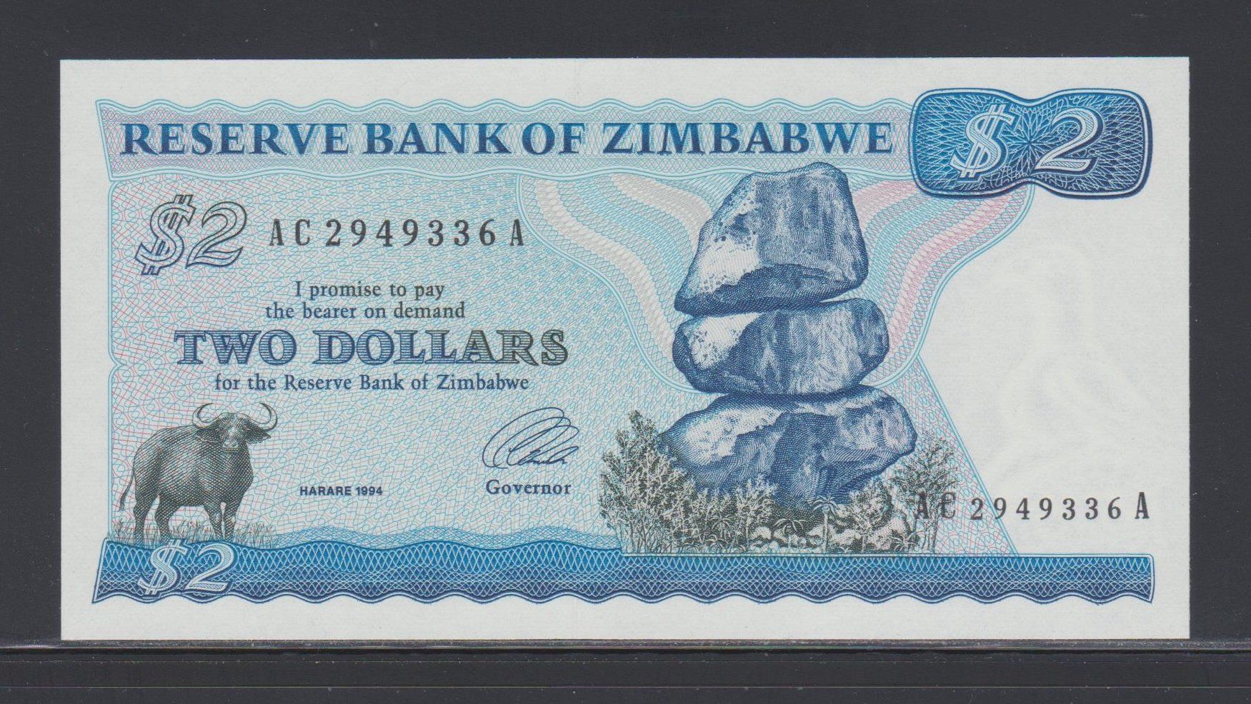Banconote: Zimbabwe 2 Dollars 1994 ungefalten – Nuovo (secondo la descrizione) da WilSG venduto da Wil10