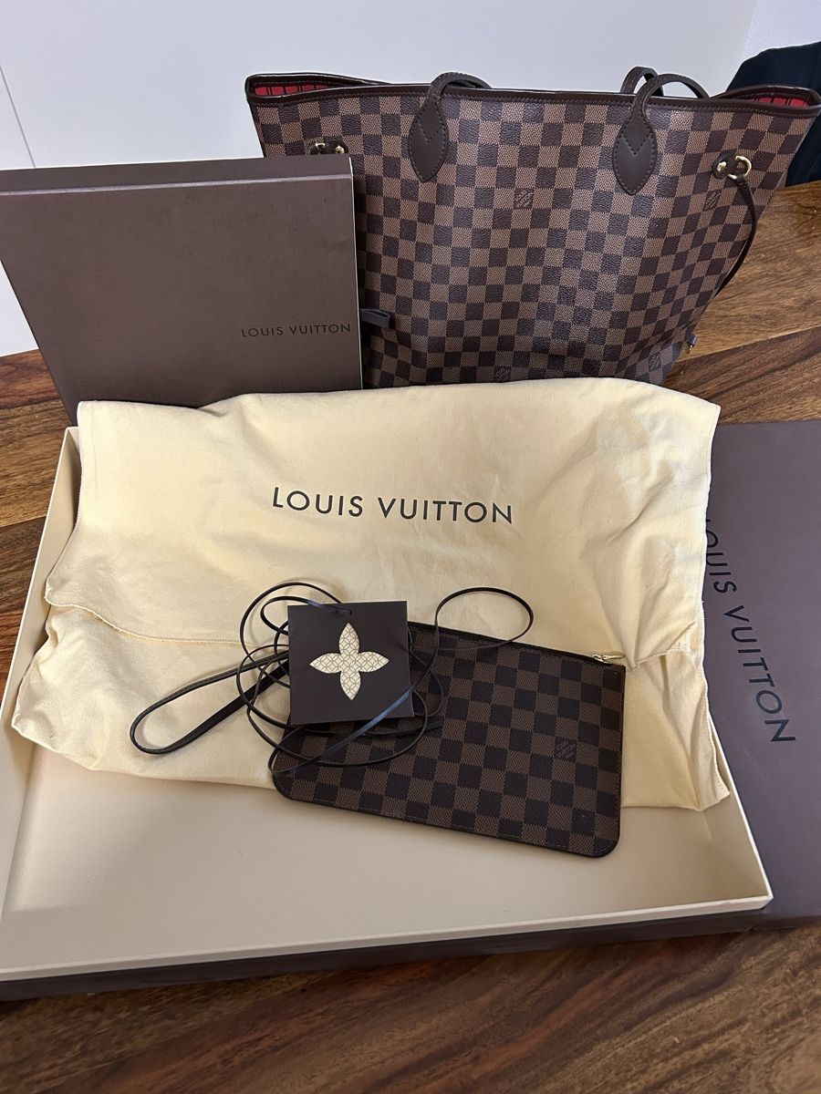 Louis Vuitton Taschen für Damen: Louis Vuitton Damier Ebene Neverfull MM – Gebraucht aus Zürich von Nutla 3