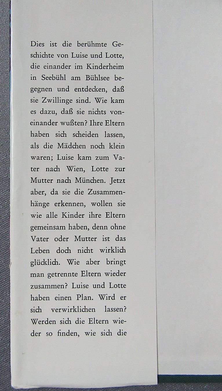 Libri: Das doppelte Lottchen - von Erich Kästner – Usato da Auenstein venduto da Padabimbim 1