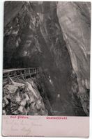 Bad Pfäfers Quellenschlucht, Reliefkarte, gelaufen 1907