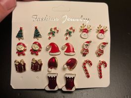 Ohrringe mit Weihnachtsmotive (10St)