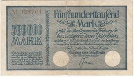 Freiburg 500000 Mark 08.08.1923 SS++