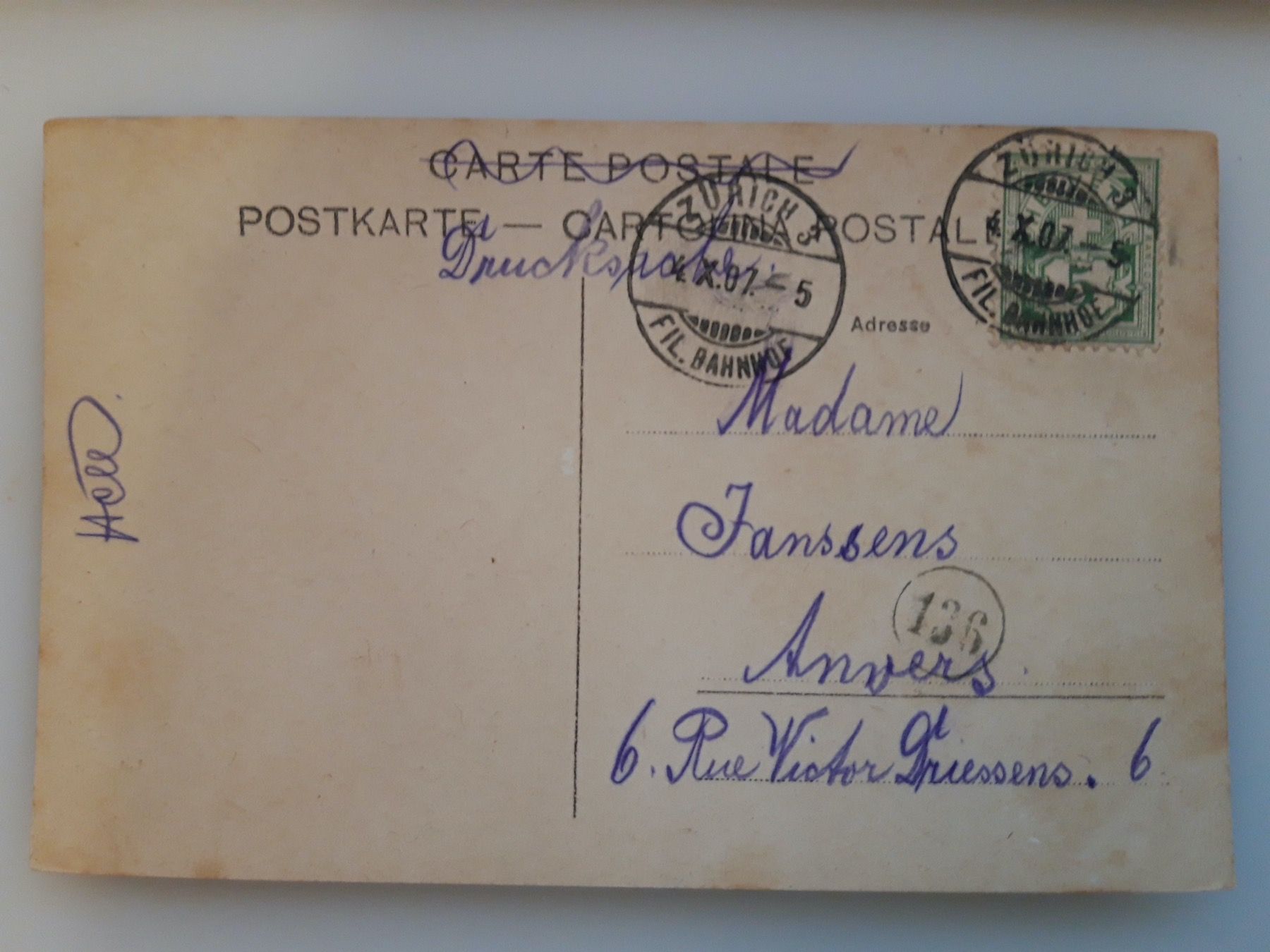 Cartoline postali: Maderanertal -Lungenstutz 1907 – Usato da Sargans venduto da nicsam1815 1