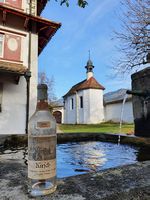 Jahrgangsschnaps Kirsch 1953 Originalflasche Echtheitszeiche