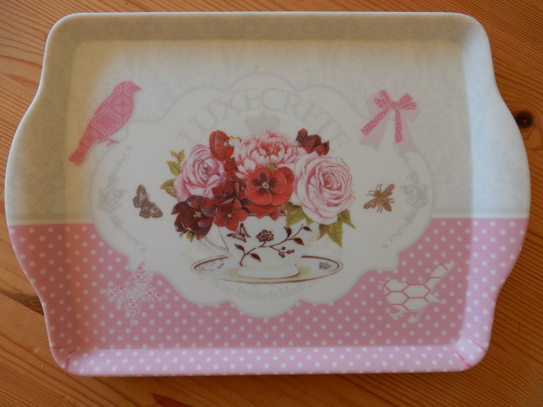 Piatti di portata: nostalgisches Serviertablett Tablett 'Rosen' shabby chic NEU – Nuovo (secondo la descrizione) da Jona venduto da simongarden 6