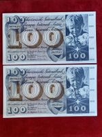 2 X 100 Francs - 7. März 1973 - Unzirkuliert - Folgende Num.