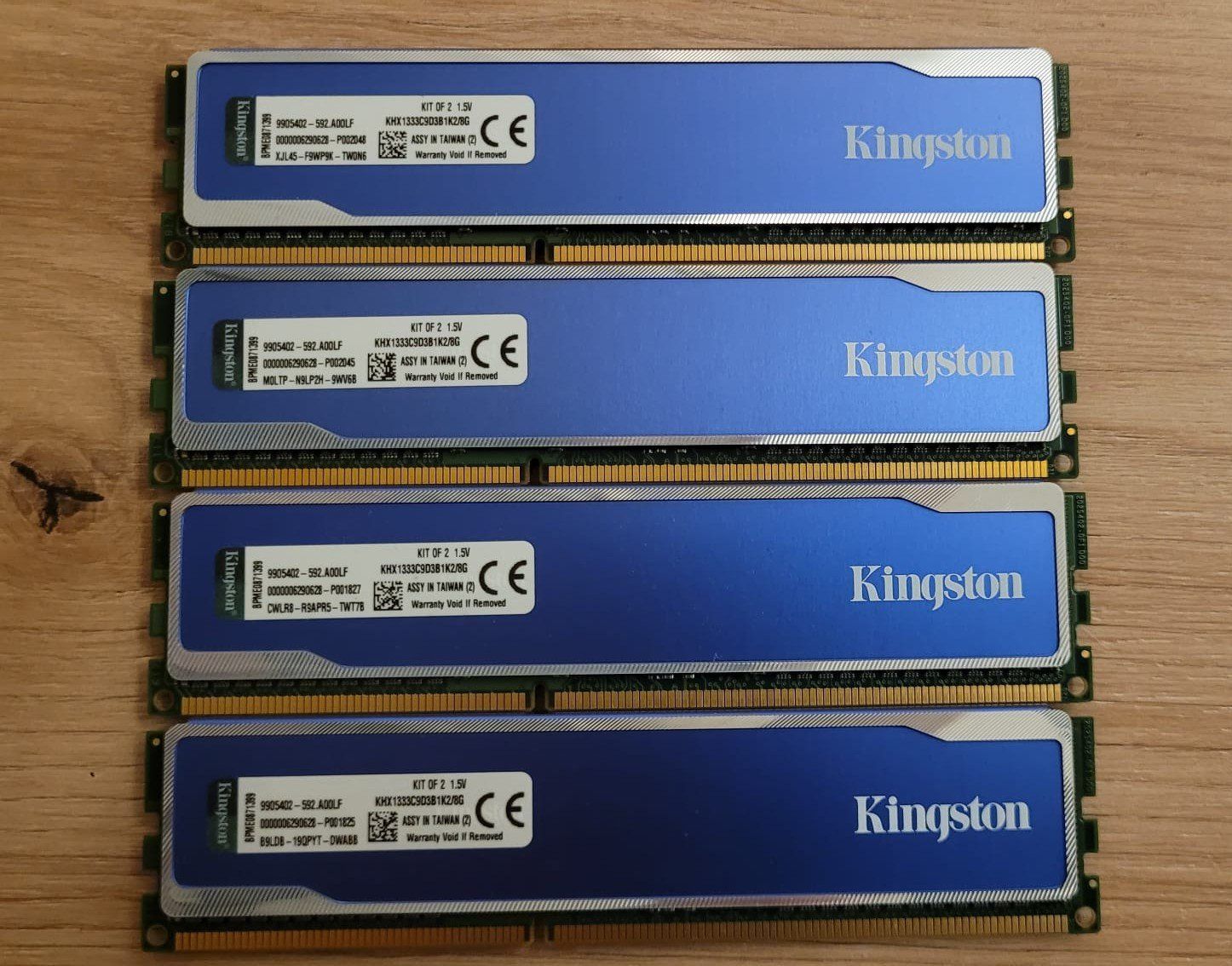 Kingston Memoria / RAM: 4x Kingston HyperX Blu 8G – Usato da Winterthur venduto da geist45
