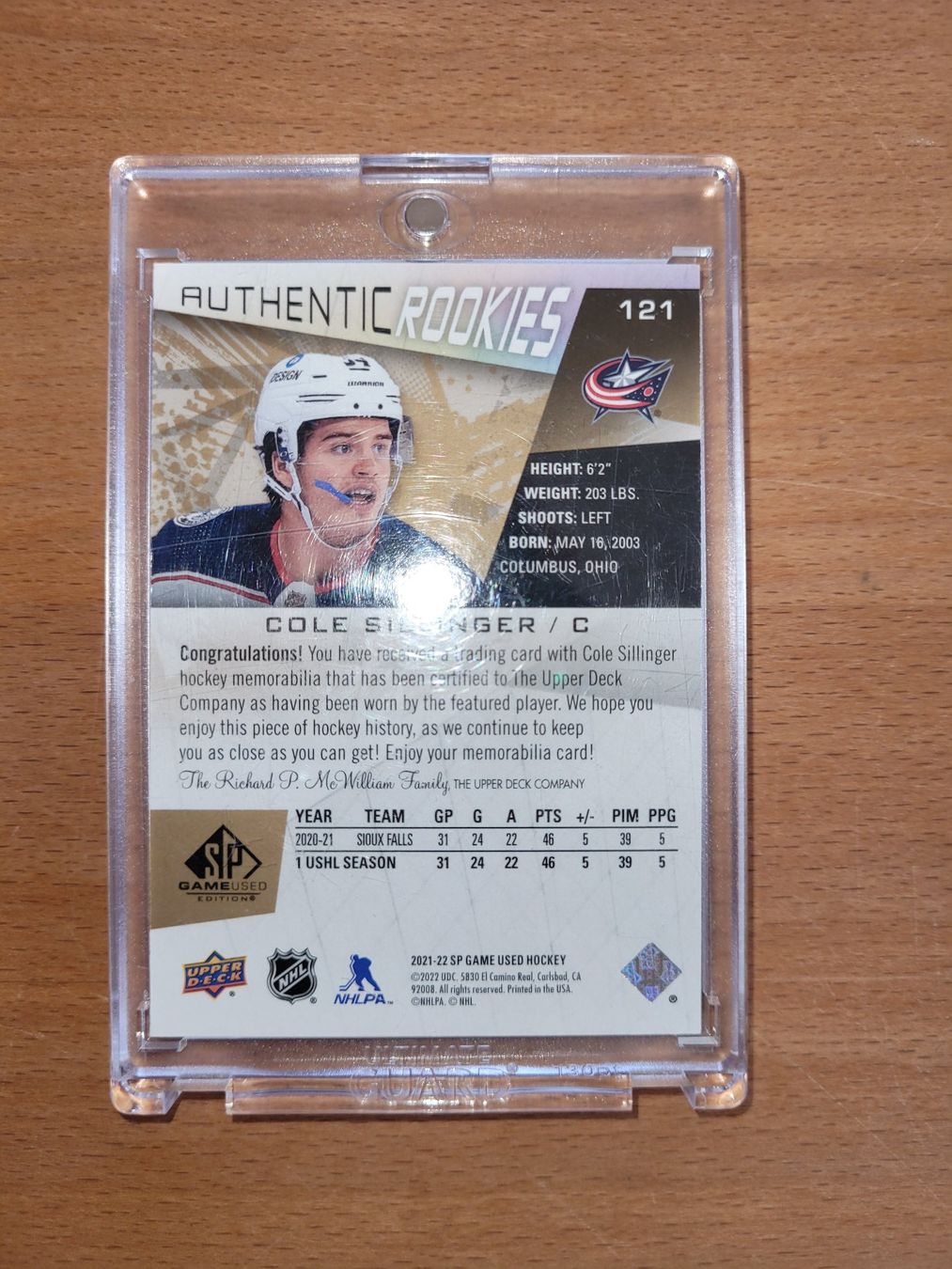 NHL Carte collezionabili: 2021-22 SP Game Used - Cole Sillinger – Nuovo (secondo la descrizione) da Beinwil (Freiamt) venduto da Tourigny 1