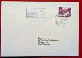 PRO PATRIA BUNDESFEIER BERN AUTOMOBILPOST SCHAFFHAUSEN 1954