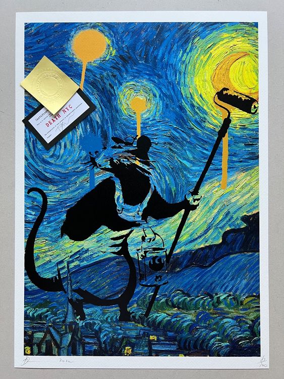 DEATH NYC « Van Gogh & Banksy Rat » 81/100 (Neuf (Voir description)) à ...