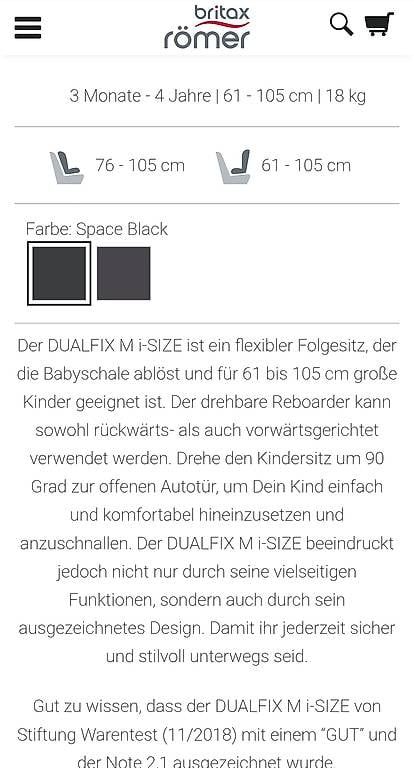 Britax Römer Auto-Kindersitze: Britax Kindersitz dualfix m i-size – Gebraucht aus Thun von Zmurmi 4