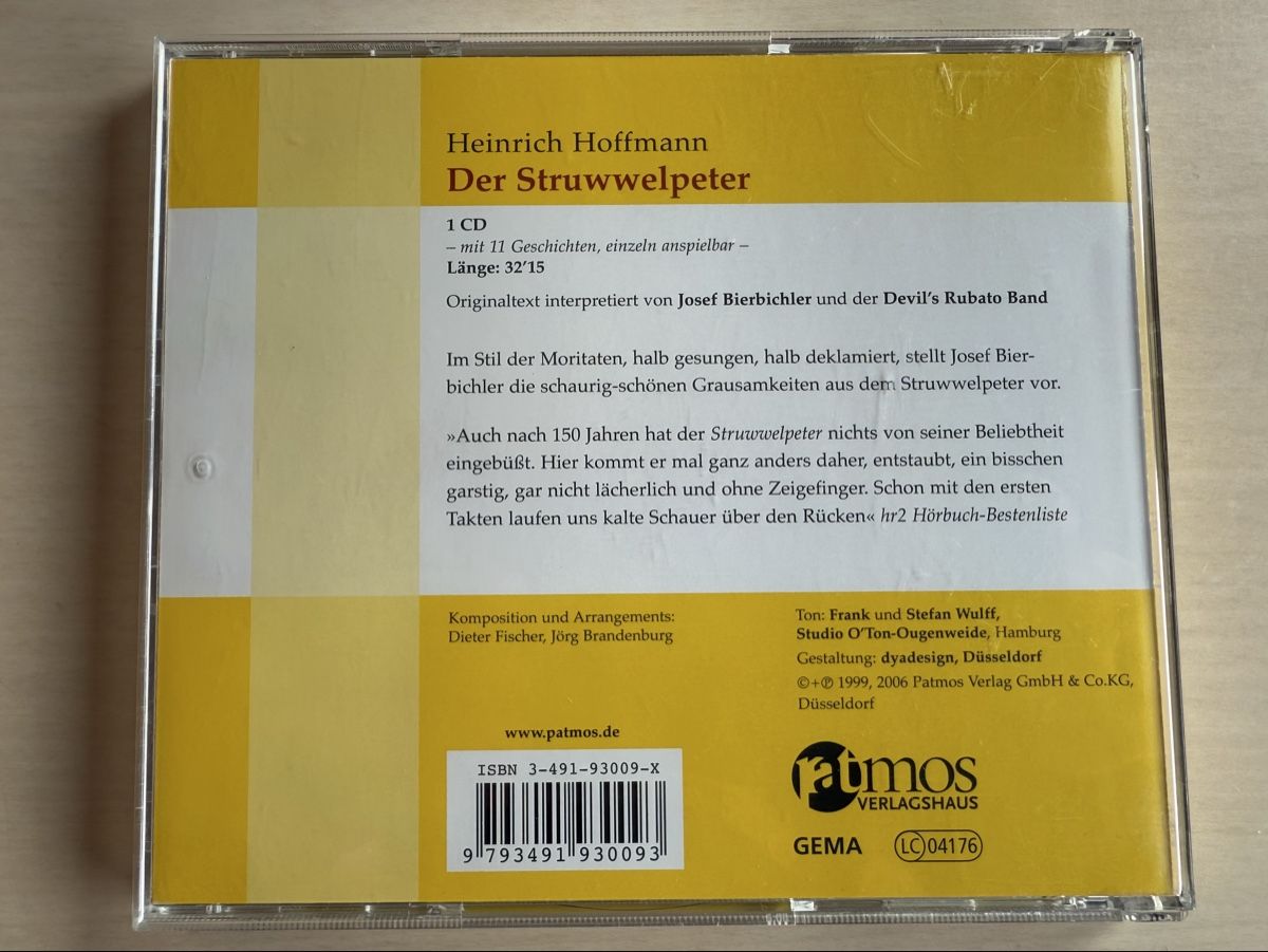 CD: CD: Der Struwwelpeter - Heinrich Hoffmann - Top Zustand! – Usato da Oberried Brienz venduto da Chyara 1