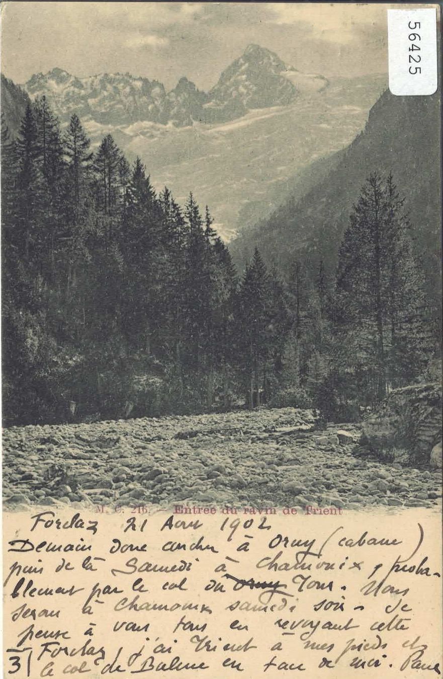 Cartoline postali: Entree du ravin de Trient – Usato da Ettingen venduto da Kartenplanet