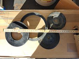 Gummischeiben Set schwarz gebraucht verschiedene Masse