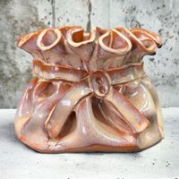 Vase en céramique d'art émaillée signé Poterie d'Art Martine