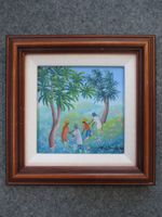 Haitianische Malerei Naive Kunst Ölgemälde sign. Rosemonde