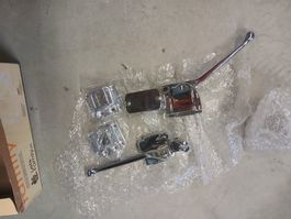 Motorrad Bremspumpen Hebel Set Chrom Universal neu