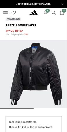 Coole Adidas Bomber Jacke, Grösse S, NP 200 Fr