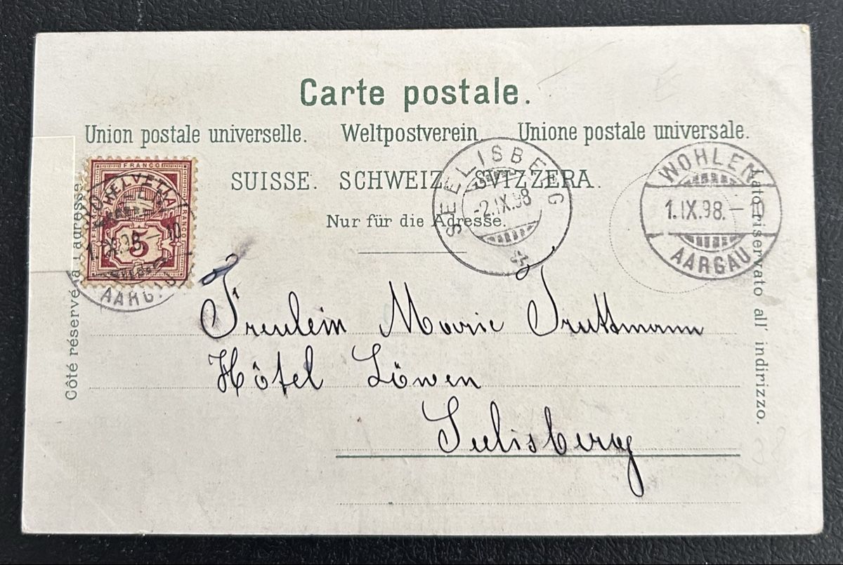 Cartoline postali: Gruss aus Wohlen AG Litho  – Usato da Horw venduto da Tellbub 1