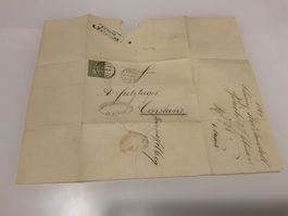 1869 Nr.40 Zürich, achivfischer Faltbrief nach Konstanz