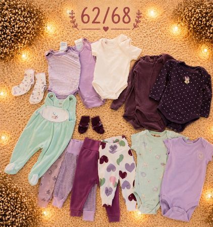 Babykleidung Set Grösse 62/68 lila, guter Zustand