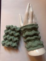 Pulswärmer handgestrickt mint