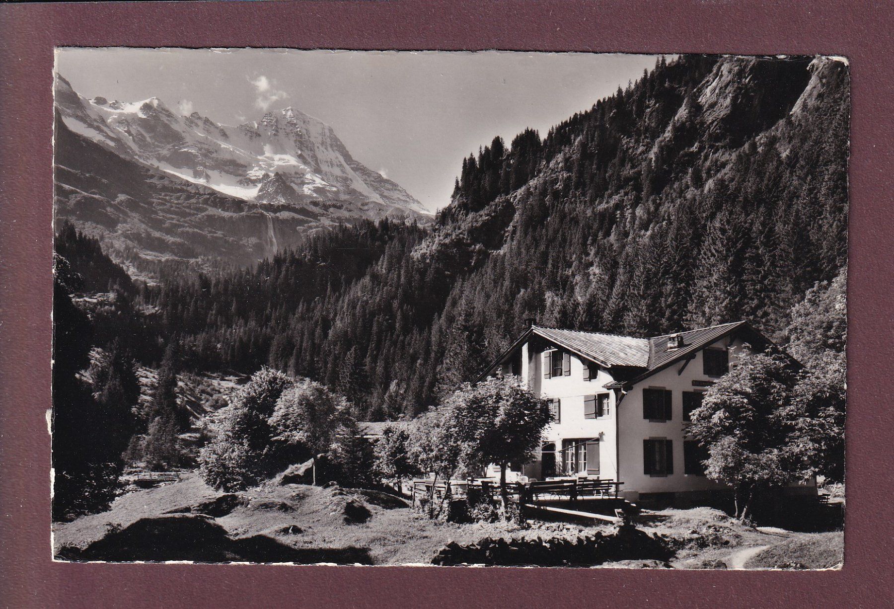 Cartoline postali: Hotel SCHMADRIBACH - 1956 – Usato da Pully venduto da nicecards