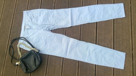 Pantalon bleu C&A, taille 38 (84cm), coton 98%