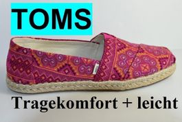 39 NEU Toms Espadrille Slipper zu Sommerkleid Kleid Sneaker