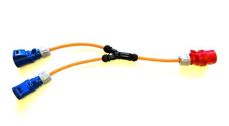 Unità & Adattatore: Y-Pur Adapterkabel CEE16-5 - 2xCEE16-3 – Nuovo e nell'imballaggio originale da Herisau venduto da Kabelprofi1 1