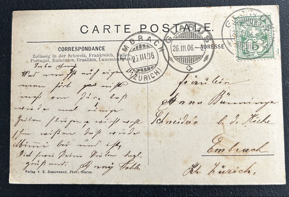 Cartes postales: Glarus 4-Bildrig  – D'occasion à Horw par Tellbub 1