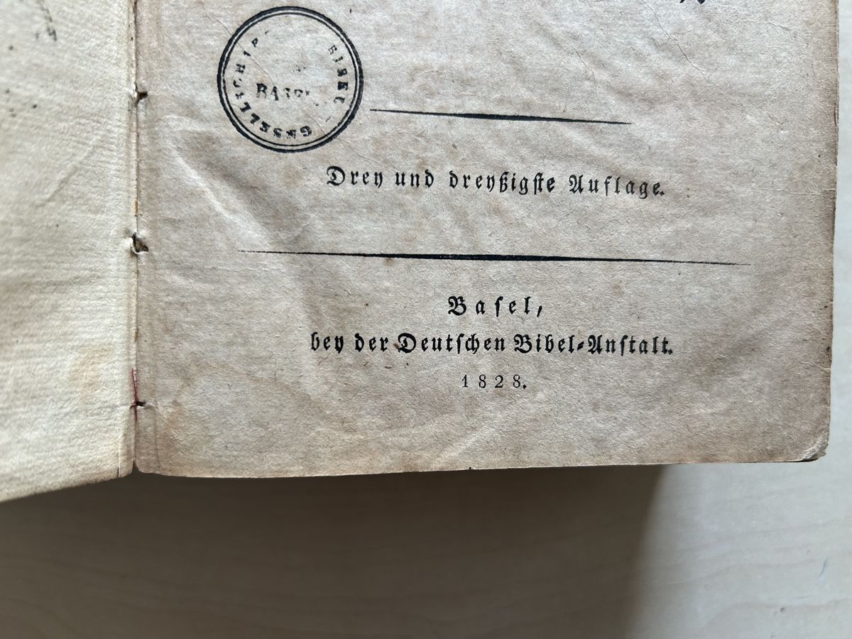Bücher: Antike Bibel, Basel 1828, mit Handschriften – Gebraucht aus Reinach BL von Linda013 6