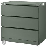 Grüne IKEA Malm Kommode mit 3 Schubladen - original verpackt