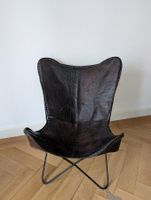 Vintage Ledersessel im Butterfly Design