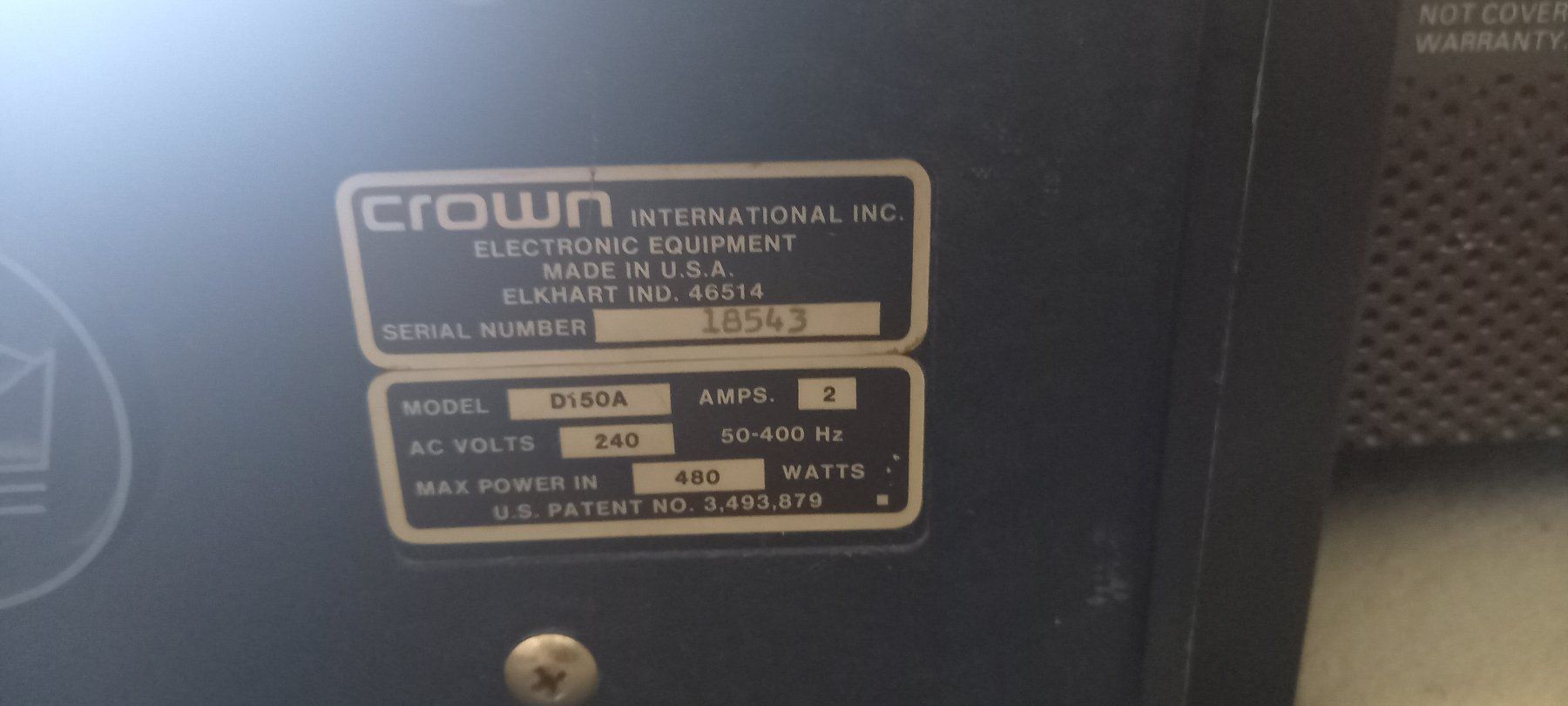 Amplificateurs: Endstufe Crown D150A – D'occasion à Urtenen-Schönbühl par Audiovintage 3
