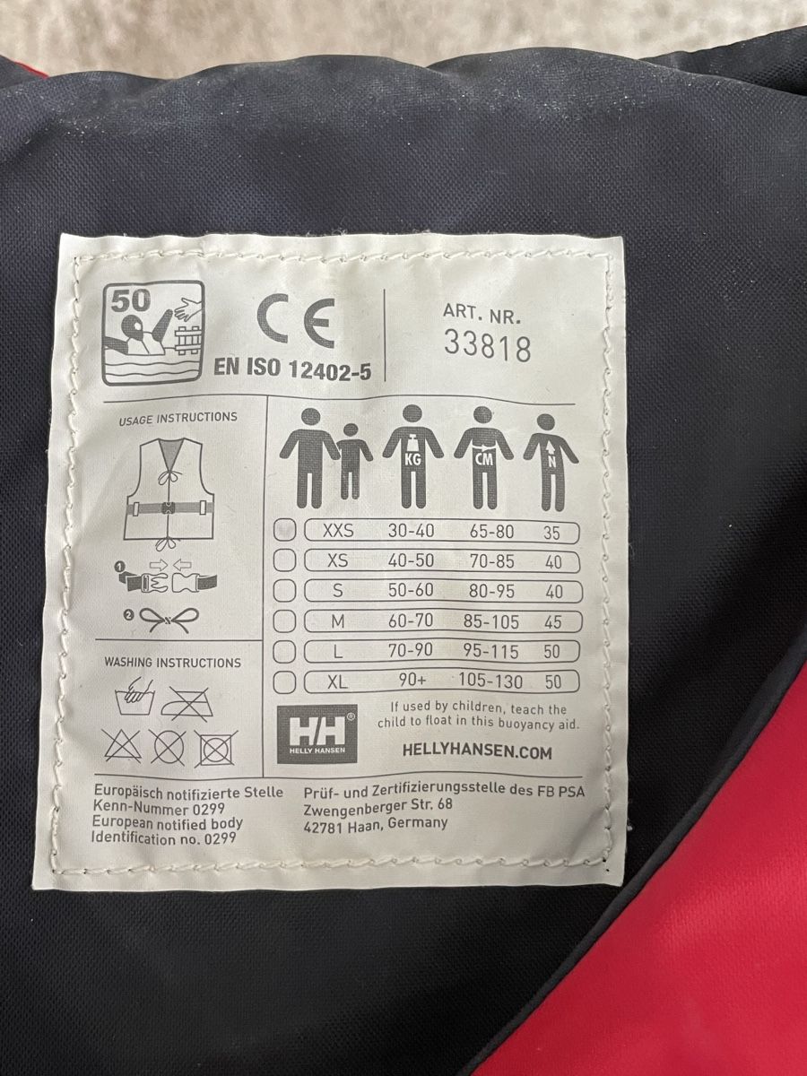 Helly Hansen Giubbotti di salvataggio: Helly Hansen Schwimmweste Rot CE Grösse S – Usato da zürich venduto da Michelbourquin 3