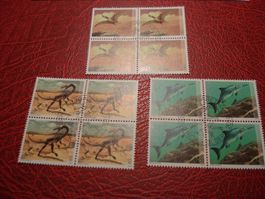 Satz Dinosaurier 2010, FDC + Lose Viererblock ET-o
