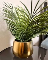 Kunstpflanze mit Goldvase  Deko-Palme