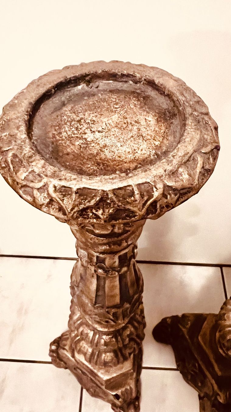 Portacandele: 2 Kerzenständer, Vintage Look – Nuovo (secondo la descrizione) da Ettingen venduto da everchip 2