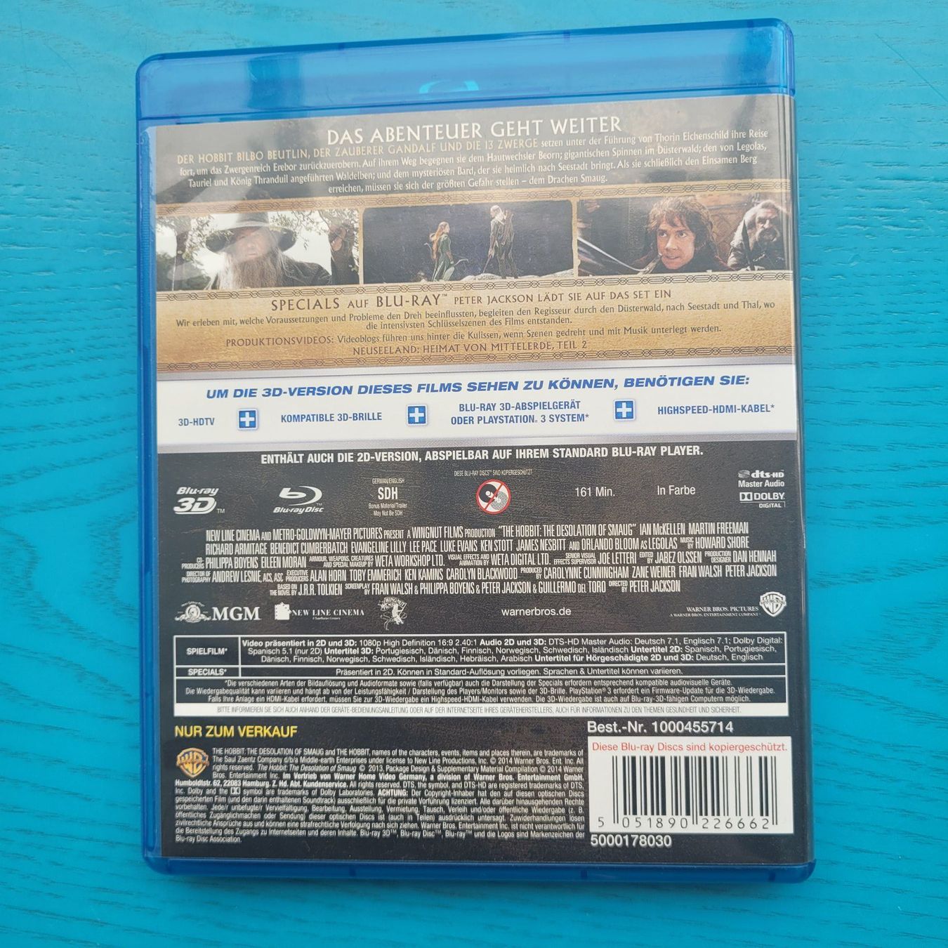 Tutti i DVDs: Der Hobbit - Smaugs Einöde (Blu-ray 3D/ 2D / Specials ) – Usato da SCHÜBELBACH venduto da CoKaHa 1