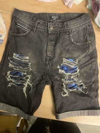 Reset Jeans-Shorts destroyed black Gr.14/164