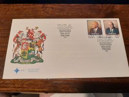 Rare: Enveloppe Premier Jour Afrique du Sud-FW de Klerk!