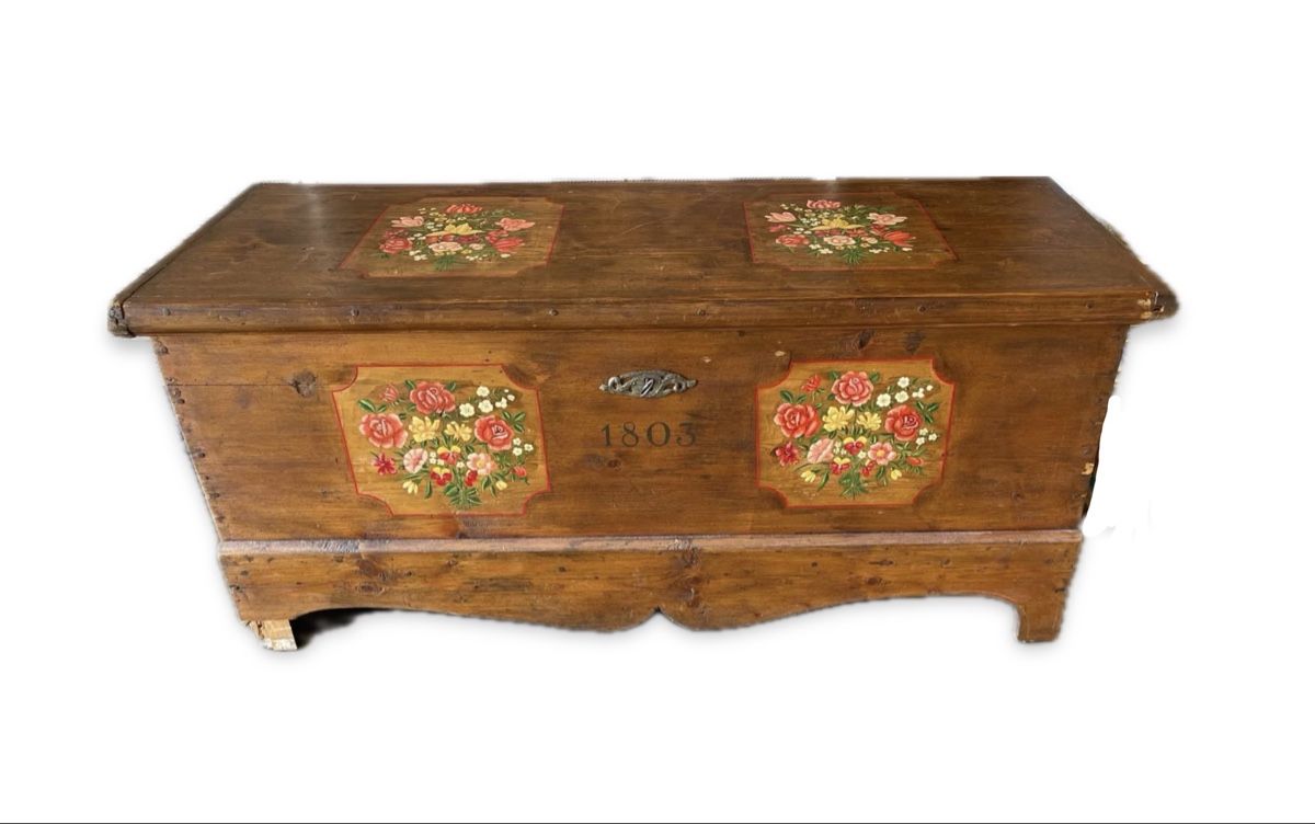 Cassapanche: Bauerntruhe mit Blumenmalerei – Usato da Luzern venduto da Fabian_Ni 2